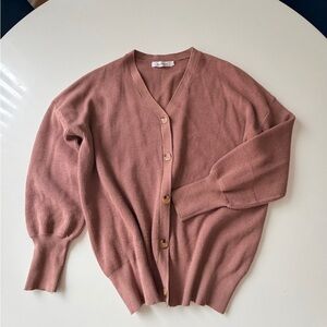 Women's Pink Cardigan Sweater